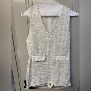 White Tweed Romper